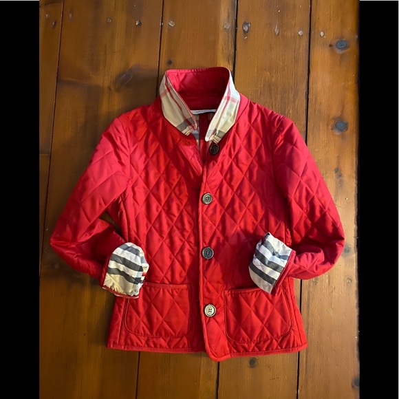 red burberry jacket